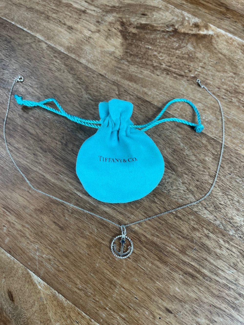 Tiffany Sterling Silver Anchor Necklace